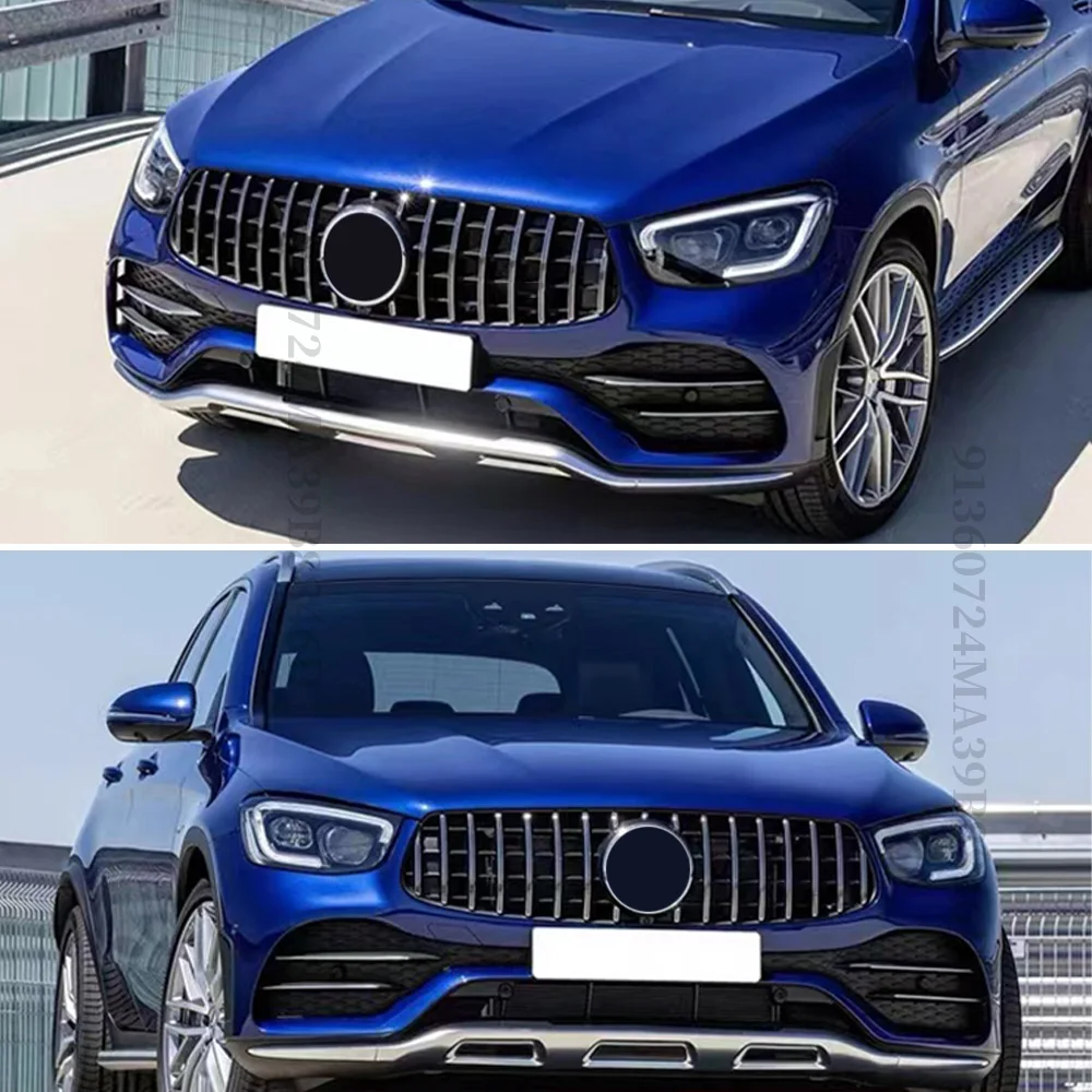 Upgrade Front Hood Grille Racing Grill Perfect Match GT Diamond Sport Body Kit Trim For Mercedes W167 Benz GLE 350 450 2020-2023