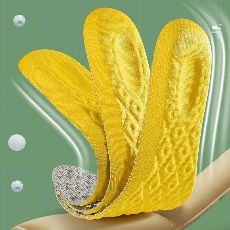 Soft Latex Memory Foam Insoles Women Men Sport Running Foot Support Shoe Pad new Breathable Orthopedic Feet 2025 Care Insert Cushion