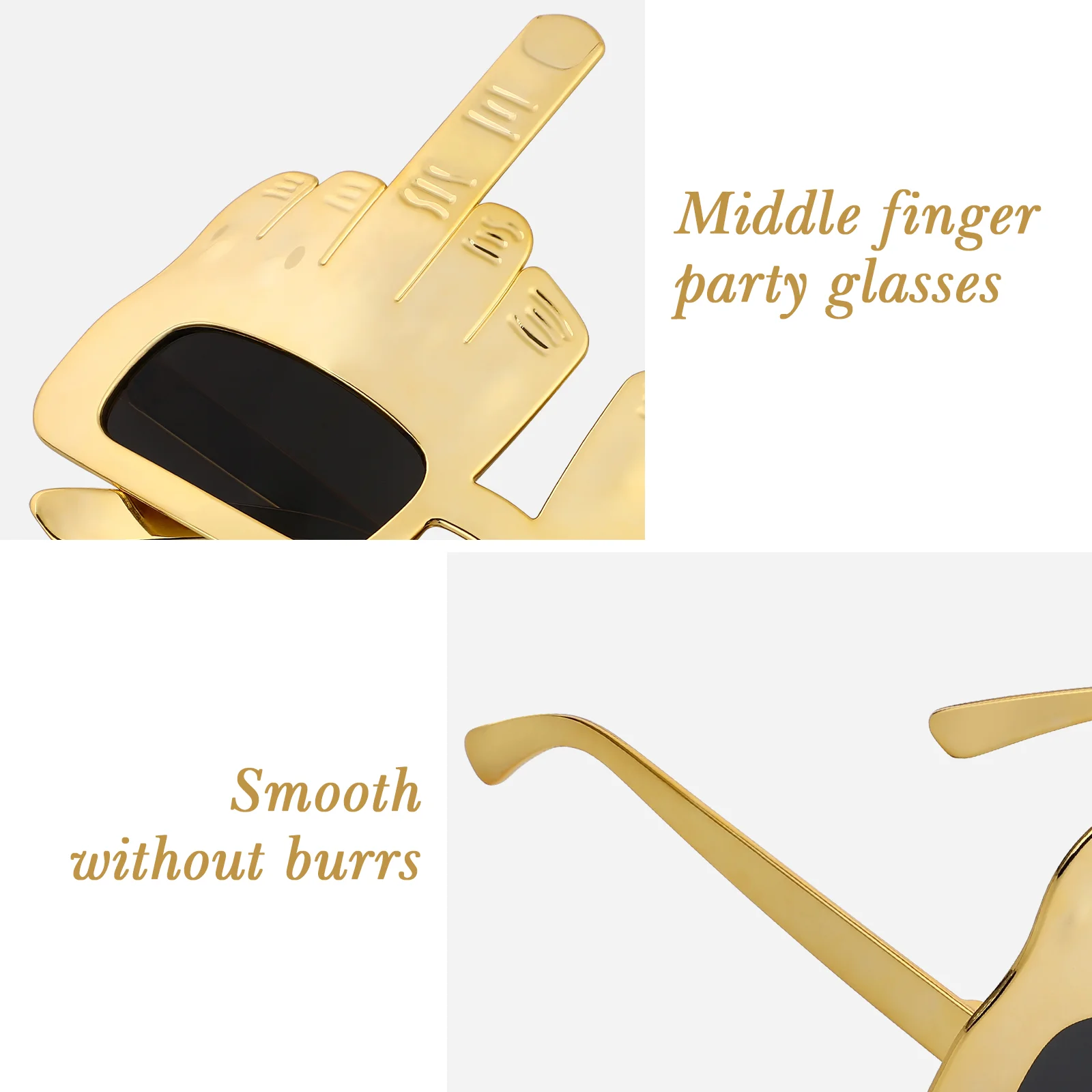 Funny Glasses Middle Finger Party Sunglasses Costume Photo Booth Props Hand Shape Funny Party Glasses