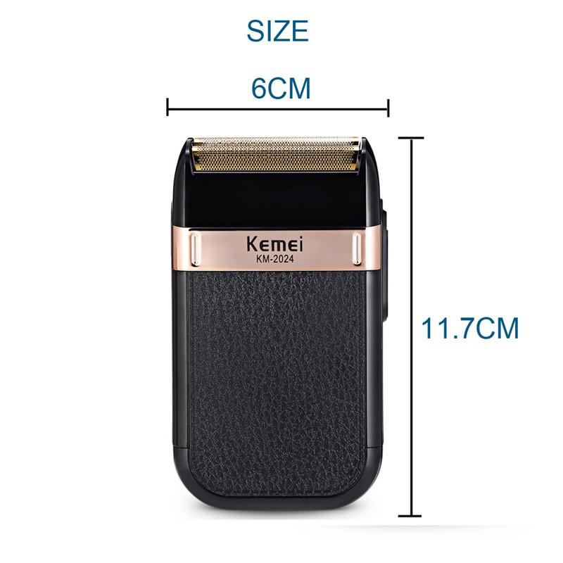 Kemei Electric Razor for Men Electric Shaver Twin Blade Reciprocating USB Rechargeable Shaving Machine Washable Beard Trimmer