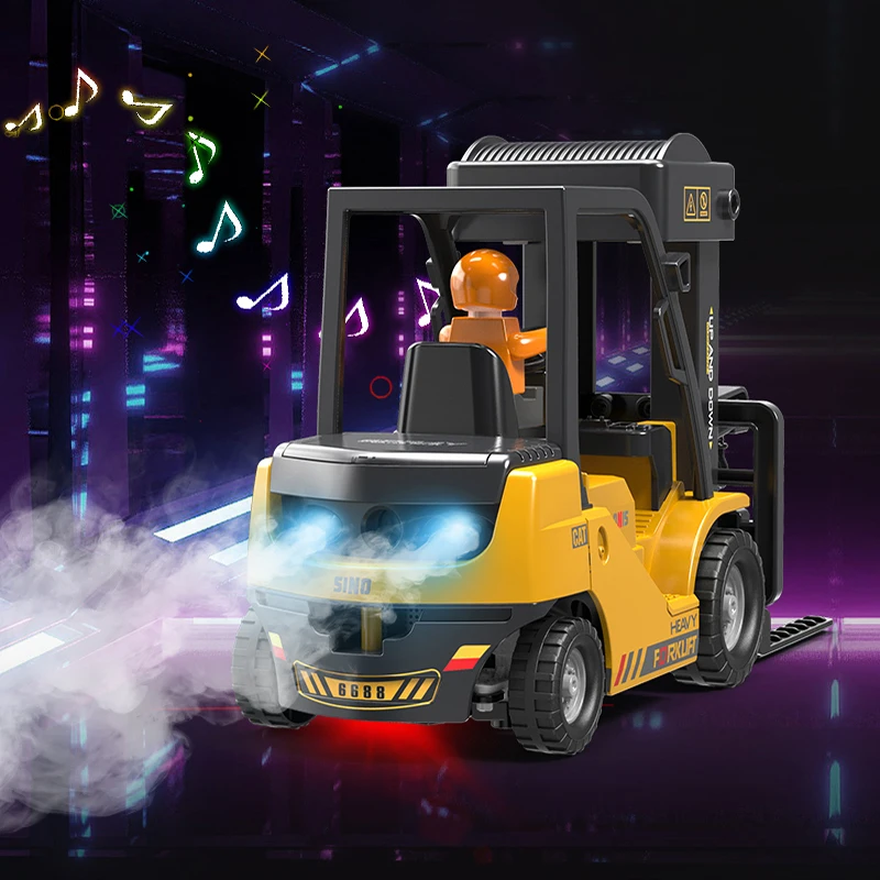 Remote Control Car Toys for Boys RC Cars Children Toys Forklift Truck Cranes Liftable Spray Electric Vehicle for Kids Gifts