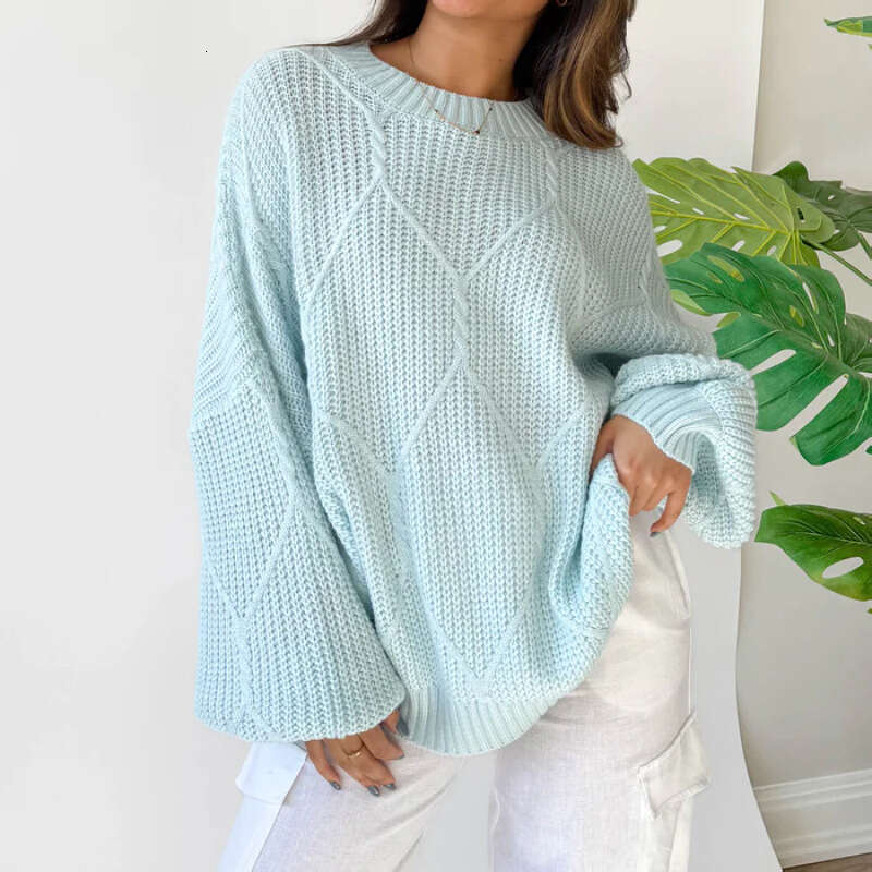 Best friend's sweater knitted top T-shirt, women's designer clothing brand, solid color pullover knitted sweater, fashionable loose casual s