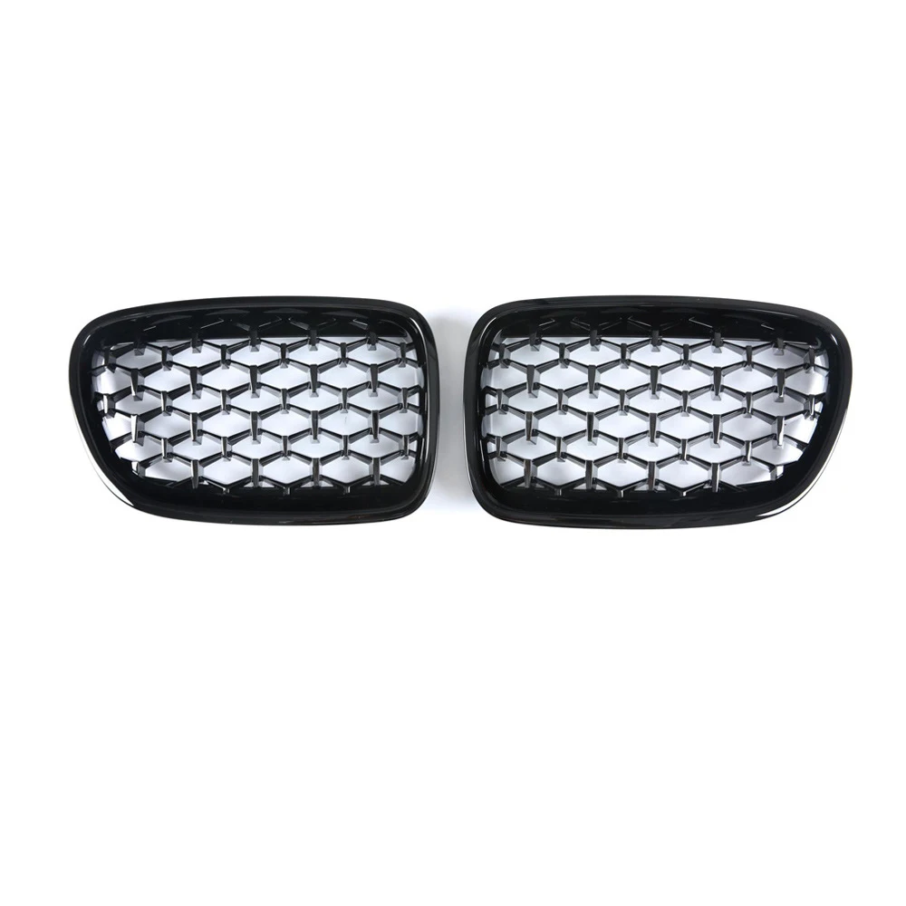 A Pair F07 Diamond Grille For BMW 5 Series GT F07 528i 535i 550i 2009-2017 Front Bumper Kidney Grilles Car Styling