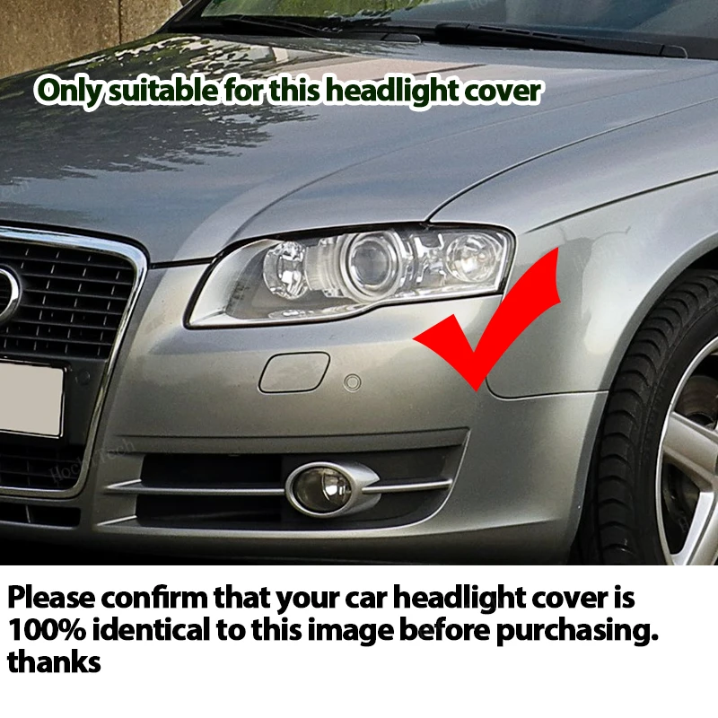 Transparent Housing Front Headlights Lens Shell Cover Lampcover For Audi A4 B7 2006 2007 2008 High Quality