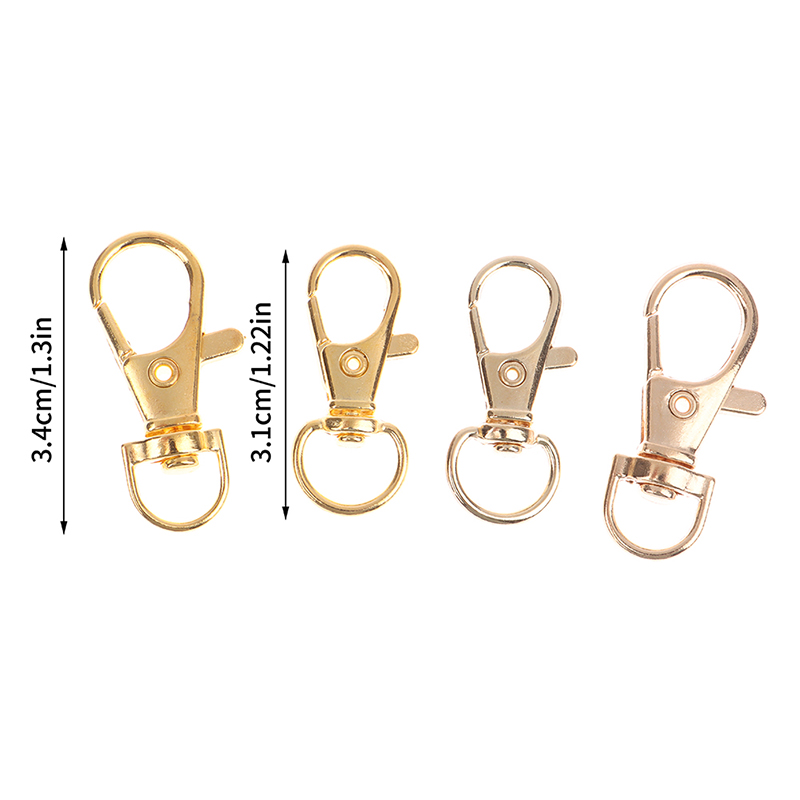 10Pcs/set Metal Swivel Lobster Hook Clasp Keyring Snap Clasp Bag Jewelry Lanyard Trigger Buckle DIY Bag Accessories