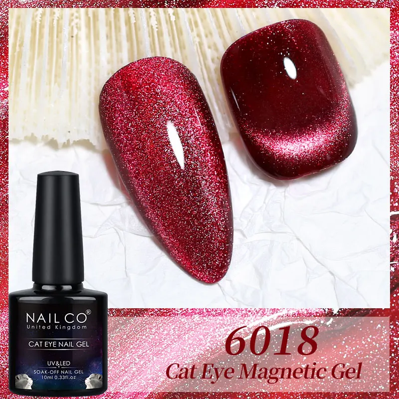 NAILCO Crystal Cat Eye Gel Nail Polish 10ml UV Nail Art Lakiery Hybrydowe SPAR Magnet Nail Gel Lacquer Color Gellak Vernis Soak