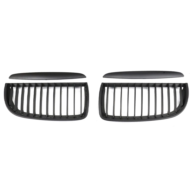 Pulleco For BMW 3 Series E90 E91 323I 328I 335I 330I 325I Car Front Grille Racing Grill Single 2005-2008 Gloss Black Grille