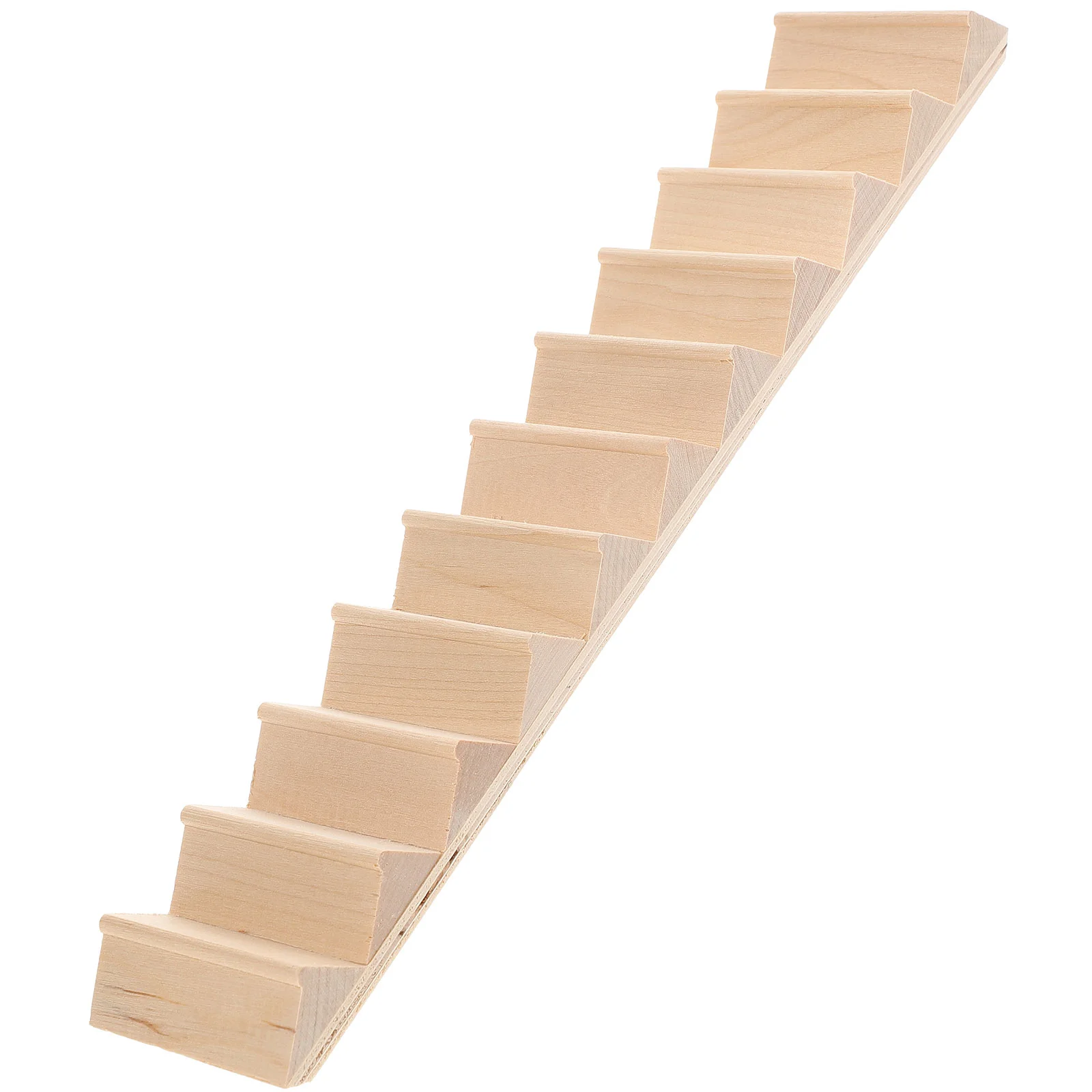 1PC 1/12 Mini House Staircase Miniature 2025 Wooden Stairs new Without Handrail DIY Accessory