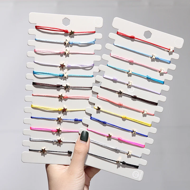 12pcs New In Lucky Turkey Blue Evil Eye Bracelet For Women Men Handmade Woven Rope Chain Bracelets Girl Birthday Party Jewelry