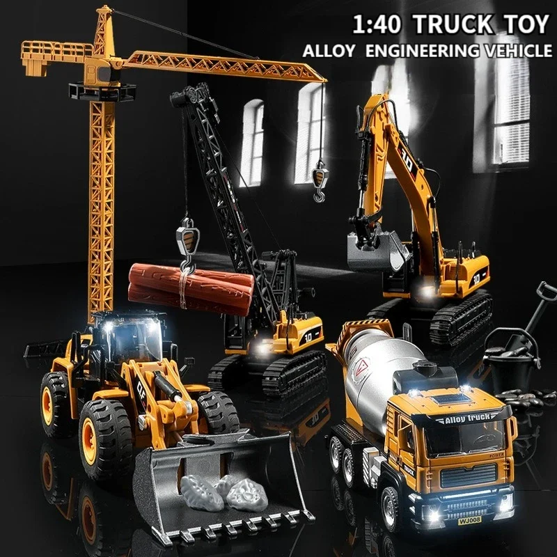 Truck Toy Alloy Excavator,Dump Truck,Trailer,Forklift,Crane,Mixer,Street Roller,Bulldozer,Snowplow,Engineering Car Model Gifts