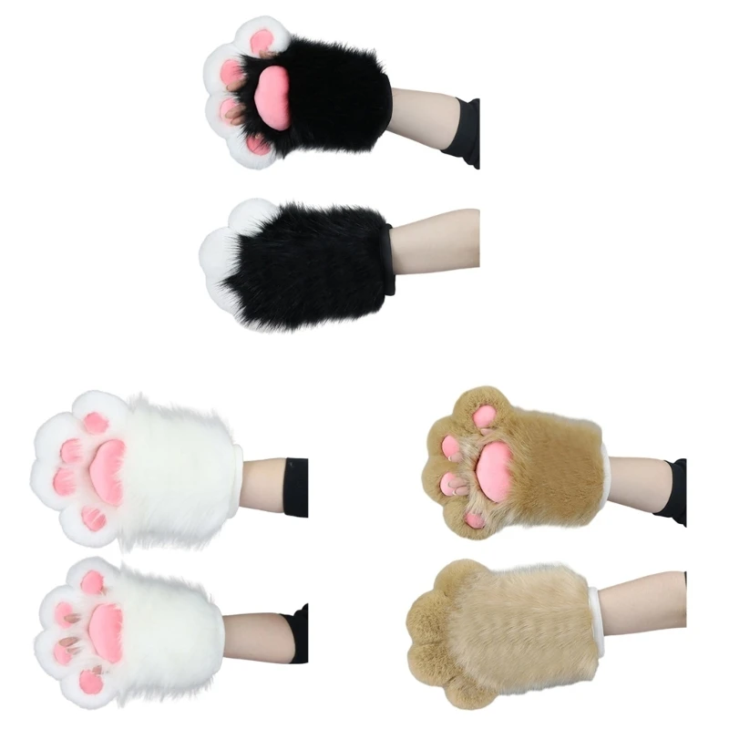 Anime Cosplay Props Oversized Paw Furry Kitten Toe Beans for Halloween Cosplay Anime Gloves Furry Paw for Carnivals H7EF