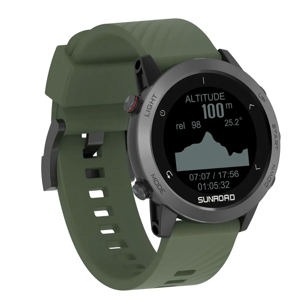 Sunroad smart watch T5 10ATM with GPS waterproof outdoor sports diving Altimeter barometer heart rate bp professional GPS watch
