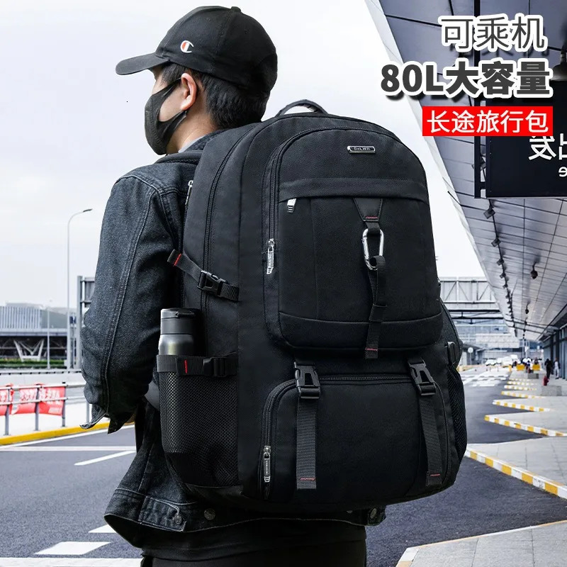 Backpack Business Travel 80 liter travel bag large capacity outdoor sports mountain bag mens multifunctional leisure bag 241031