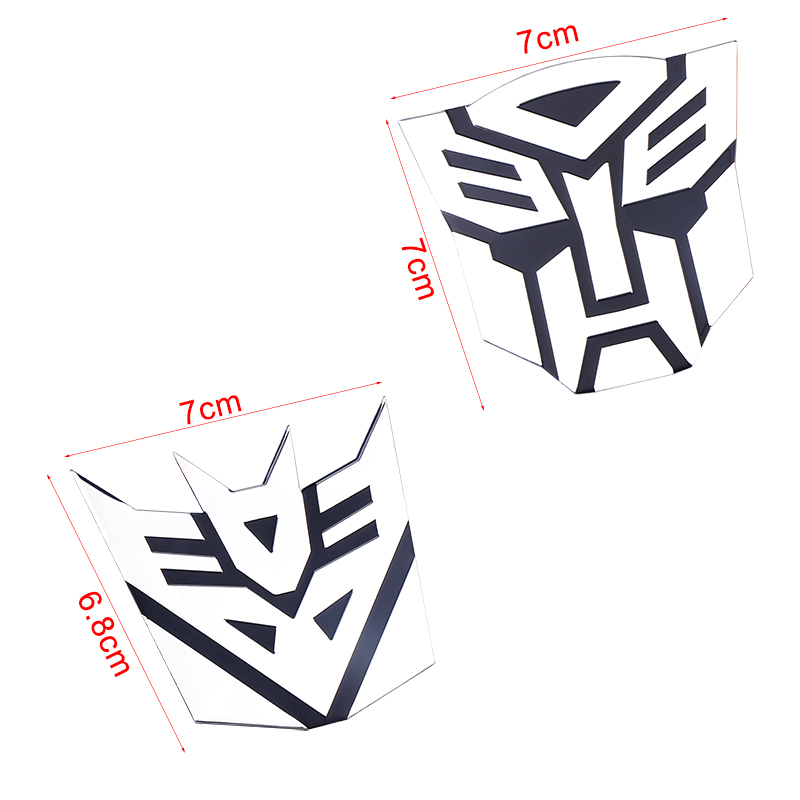 Car Styling Aluminum 3D Car Stickers Cool Autobots Logo Transformers Badge Emblem Tail Decal Motorcycle Bicycle Car Decoration