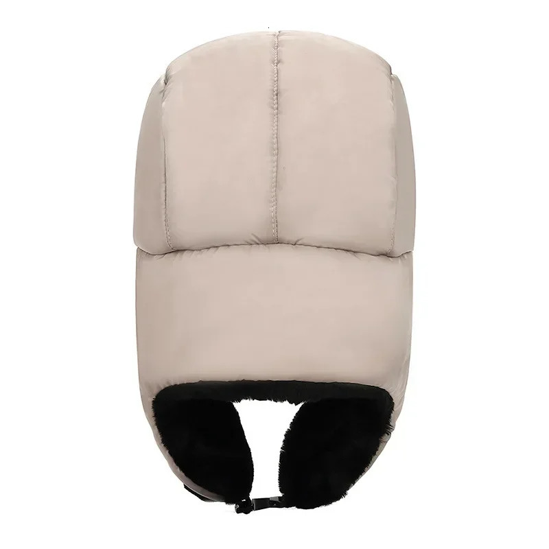 Winter Warm Thick Velvet Trap Hat for Men Outdoor Nose and Ear Protection Cotton Bomb Hat Plush Windproof Face Mask 241031
