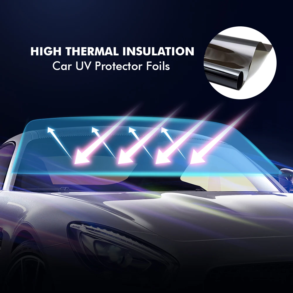 Car Window Foils 1.9-71% VLT Solar Films UV Protector Foils Window Tint new 2025 Film Sun Shade Film Self Adhesive Auto Home Window Tint