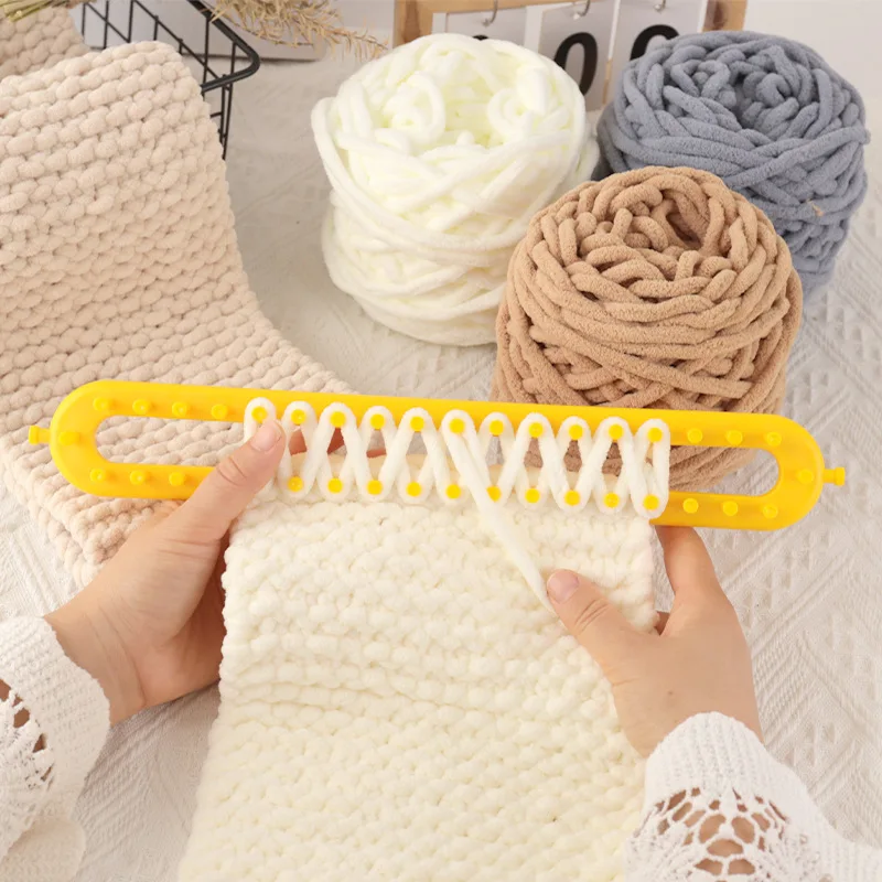 1PCS Soft Polyester Woven Thread Bulky Roving Blanket Knitted Ice Thread Thick Thread Hand Woven Bag DIY Scarf Slipper Thread