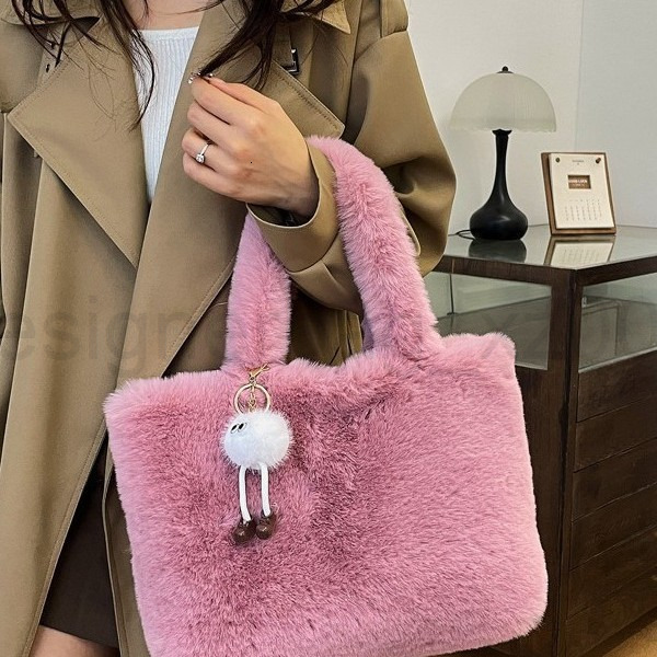 Classic Designer Bag Fashion 10a Top Woman Handbagevening Bags Winter New Fur Womens Large Capacity Single Shoulder Armpit Hand-held Tote Plush Trend