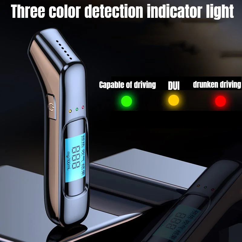 ATsafepro Portable Alcohol Tester With LED Screen Breathalyzer Tester Machine Alcoholimeter Automotive Electronic Accessories