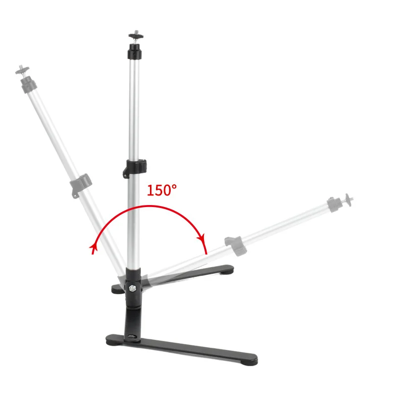 Photography Adjustable Table Stand Set Tripod Top Mini Monopod Phone Clip Fill-In Light Tripod With Mobile For Live Streaming