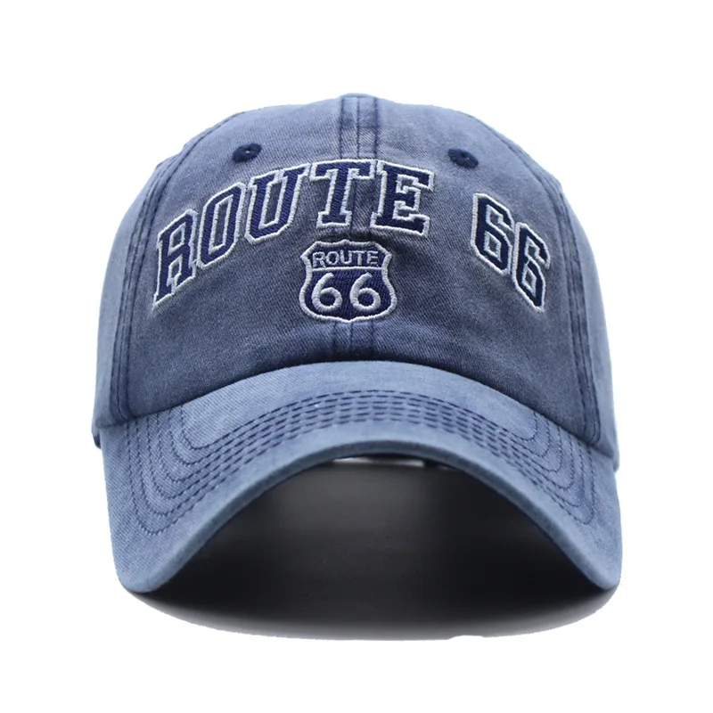 ROUTE 66 Embroidered baseball cap Trend baseball hat Cowboy hat visor hat