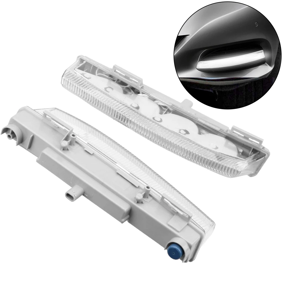 Car Front LED DRL Daytime Running Lamp Fog Light For Mercedes Benz C-Class W204/S204 2007-2014 W212 2009-2014 R172 2012 2013