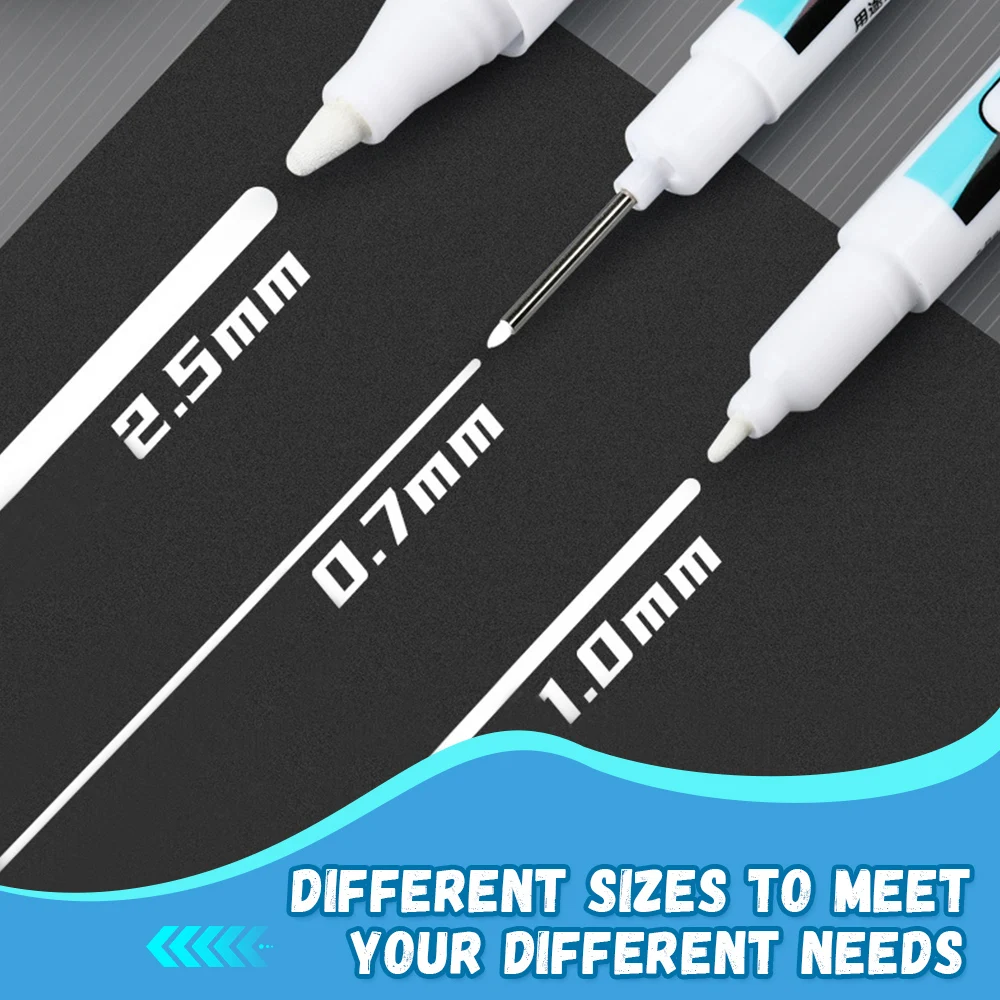 1/4pcs Marker Pen Graffiti White Oily Waterproof Permanent Long Head Pencil Woodworking Chalk DIY Felt Tip Marker For Color Tool
