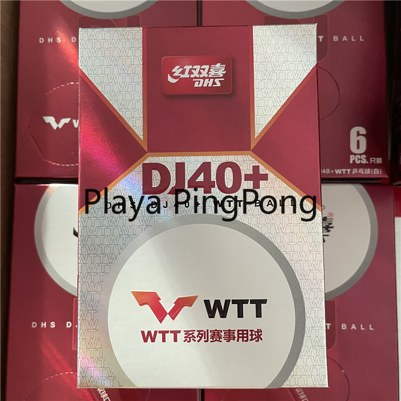 DHS DJ40+ 3-Star WTT ITTF 3 Star D40+ World Tour Table Tennis Ball Plastic ABS DHS Ping Pong Balls
