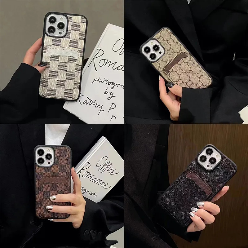 Designer phone Cases for iPhone 16 pro max case 15 14 Pro 16Pro Plus 13 12 Luxury Pattern Leather wallet case card cover phone case Designer Scratch proof