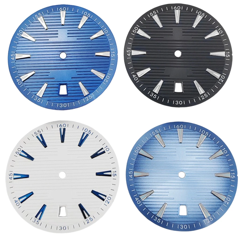 33.5mm Sterile Watch Dial 6.0 o'Clock Green Luminous For NH35 NH35A Fit Watches Automatic Movement Accessory Parts