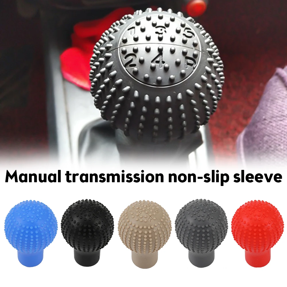 NonSlip Car Silicone Gear Shift Knob Cover Gear Shift Grip Manual Lever Knobs Case Protector Bump Stick Car Interior Accessorie