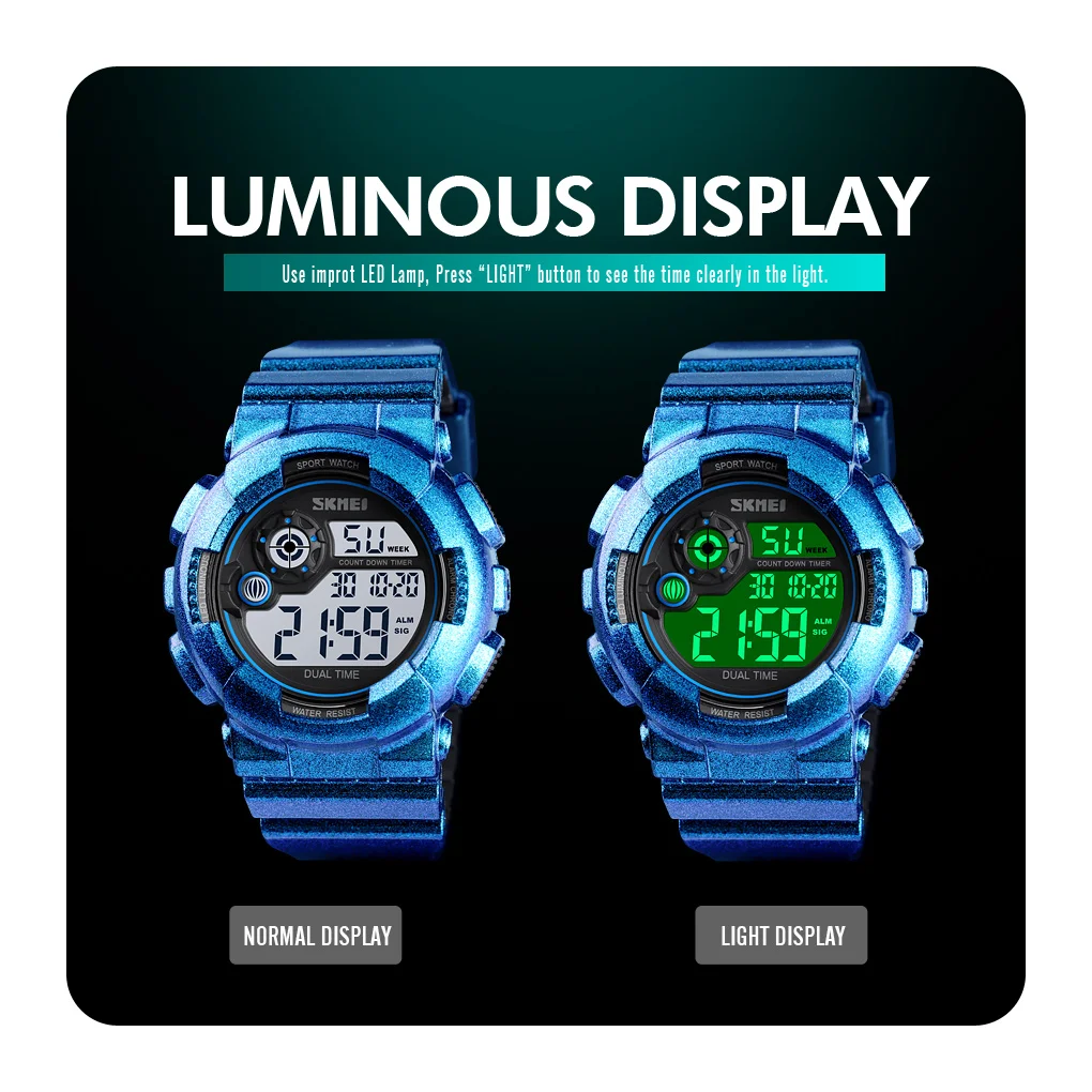 SKMEI 1583 Sports Student Waterproof Electronic Watch Outdoor Leisure Men's Sports Watch