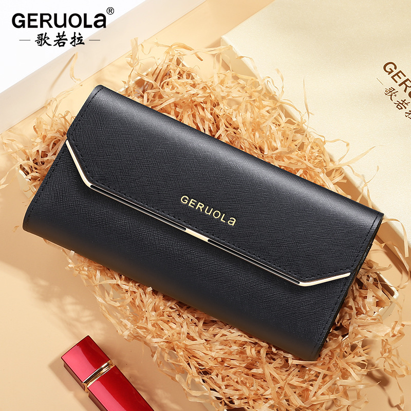 New designer wallet for women, long, large capacity, multi card handheld with leather wallet, mobile phone bag