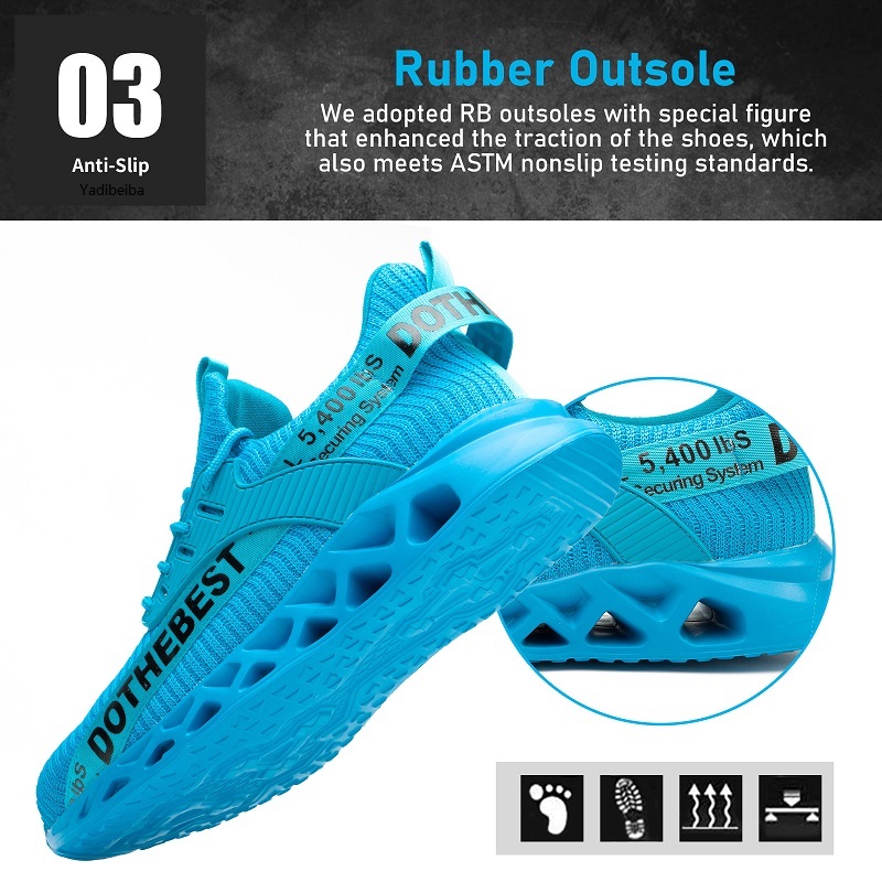 Men Construction Women Shoes Steel Toe Safety Boots Anti-Puncture Breathable Work Sneakers Lightweight 8a92