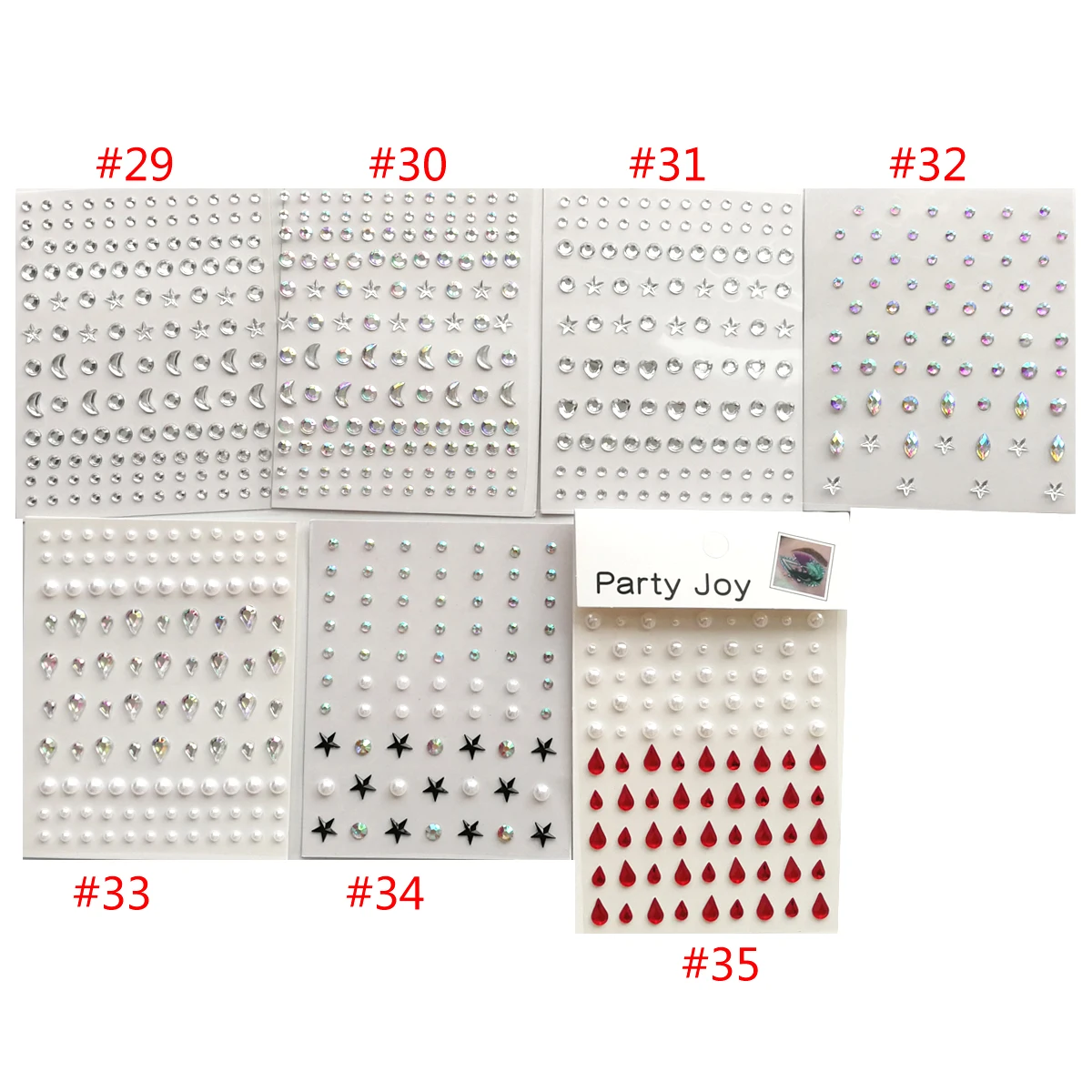 3D Half Pearl Jewelry Eyes Face Sticker Bottom Flat Self Adhesive Pearl Diamond Jewels Party Eyebrow Nail Body Makeup Decoration