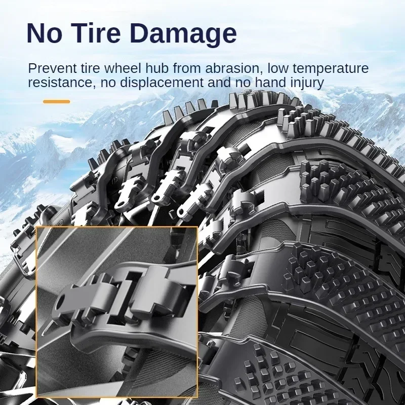 2/8Pcs Snow Auto Tire Wheels Anti Skid Chains For Truck SUV Winter Outdoo Car Tires Accessories