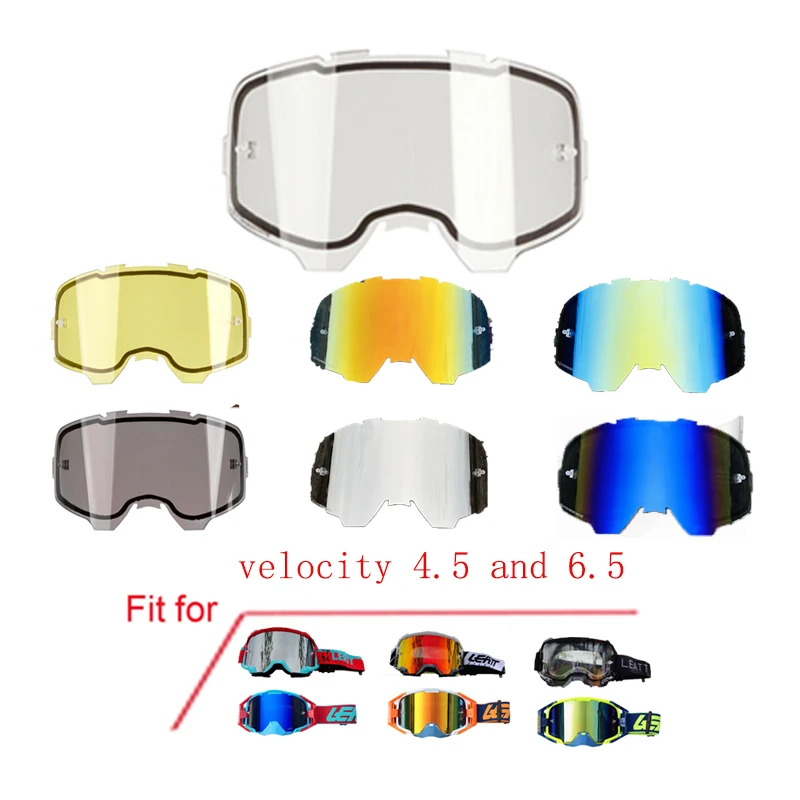 leatt Glasses Replacement Lenses Motorcycle Goggles Lenses leatt Velocity 4.5 And 6.5 Transparent Mirror Lenses Double-layer