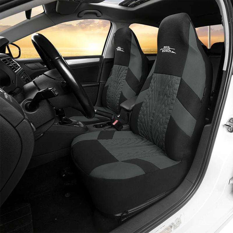 High Bucket Front 2pcs Car Seat Covers Universal for Most Cars Sport Seat Protector for Peugeot 107 for 1983 Camaro for Twingo 3 smile