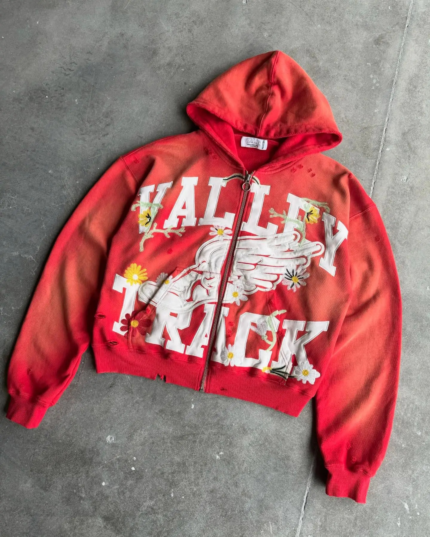 Bone Garden Streetwear Alphabet Hip Hop Graphic Foam Zipper Mens Loose Y2k Hoodie Sweatshirt Womens Clothing 241030
