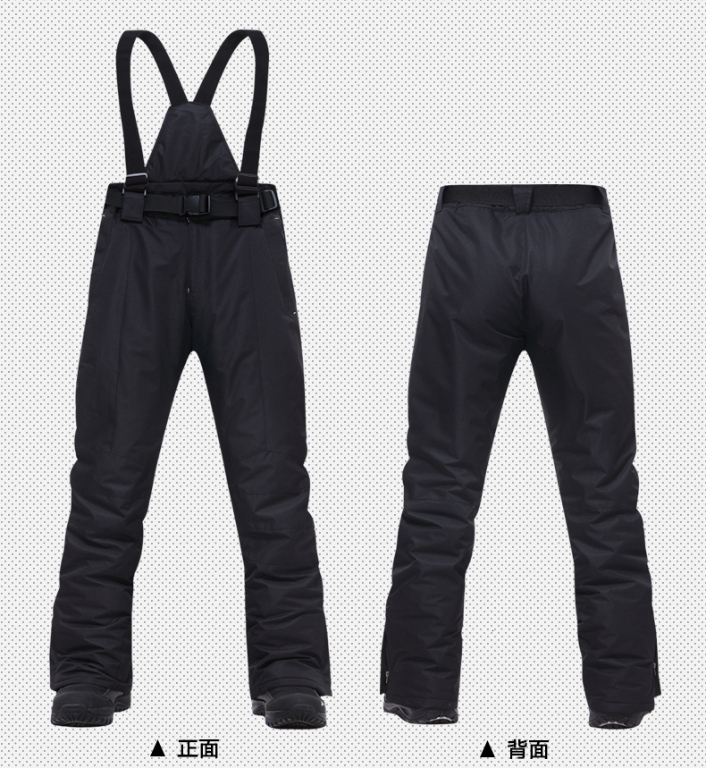 2023 High Quality Large Size Men -30 Temperature Windproof Waterproof Warm Snow Trousers Winter Ski Snowboarding Pants