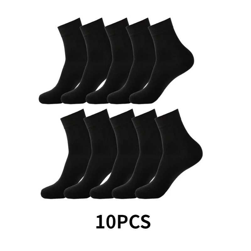 10 Pairs Mens Cotton New Style Black Business Men Soft Breathable Summer Winter for Male Plus Size 38-45 LX241102
