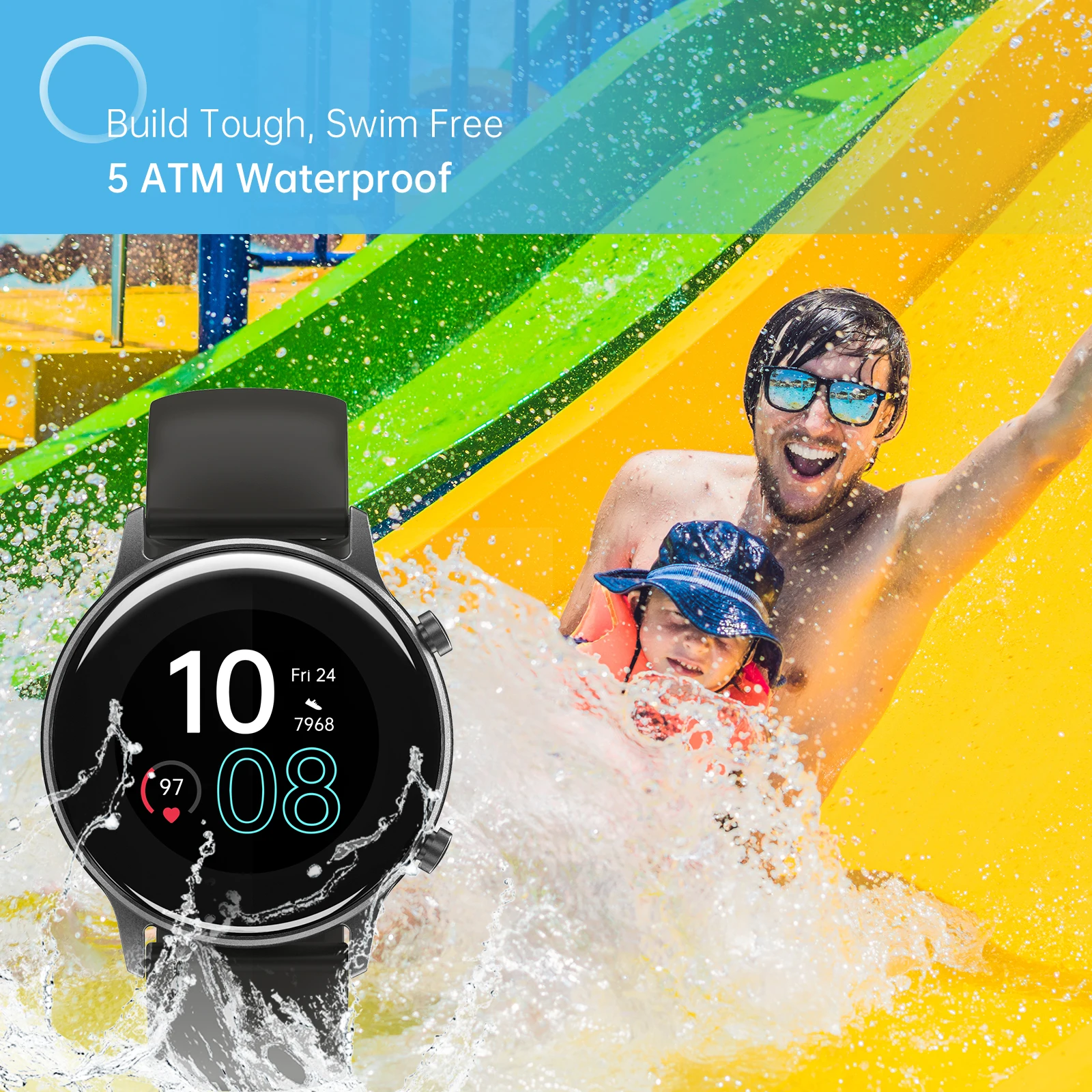 UMIDIGI Urun Smartwatch GPS 1.1" Color Heart Rate Sleep Monitoring Sport Smart Clock 5ATM Waterproof For Android IOS Watch
