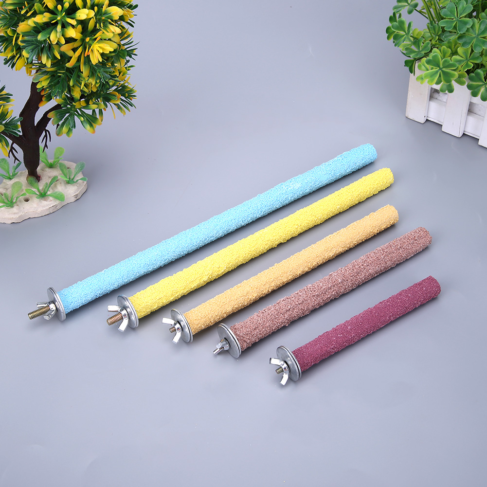 Colorful Beak Grinding Stick Non-toxic Parrot Paw Stick Eco-friendly Creative Reusable Durable Funny Portable Cage Decoration