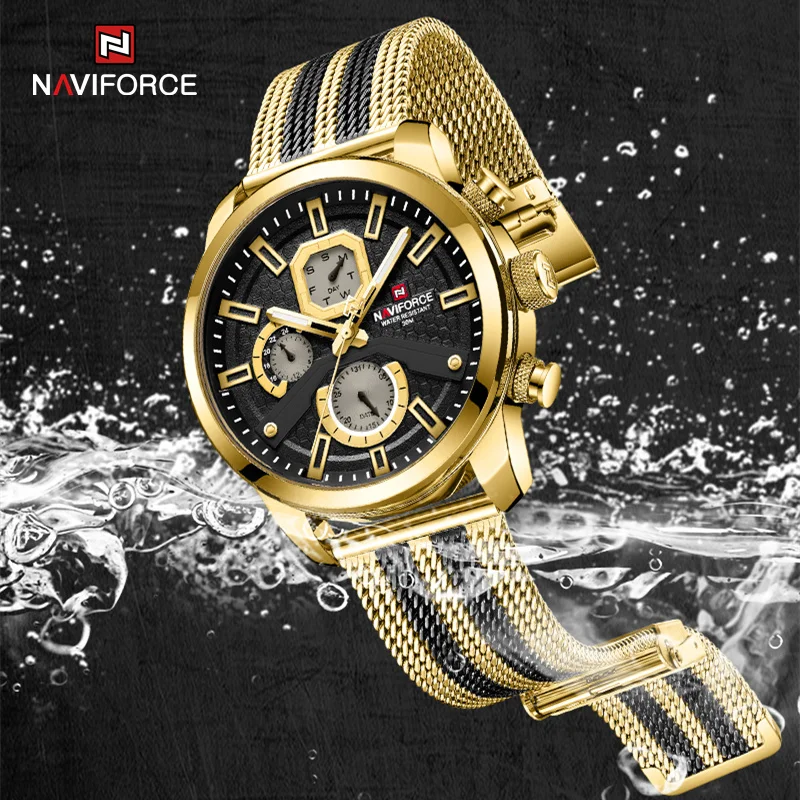NAVIFORCE 2022 Mens Watches Top Brand Luxury Casual Quartz Watch Men's Sport Waterproof Clock Luminous Watch Relogio Masculino