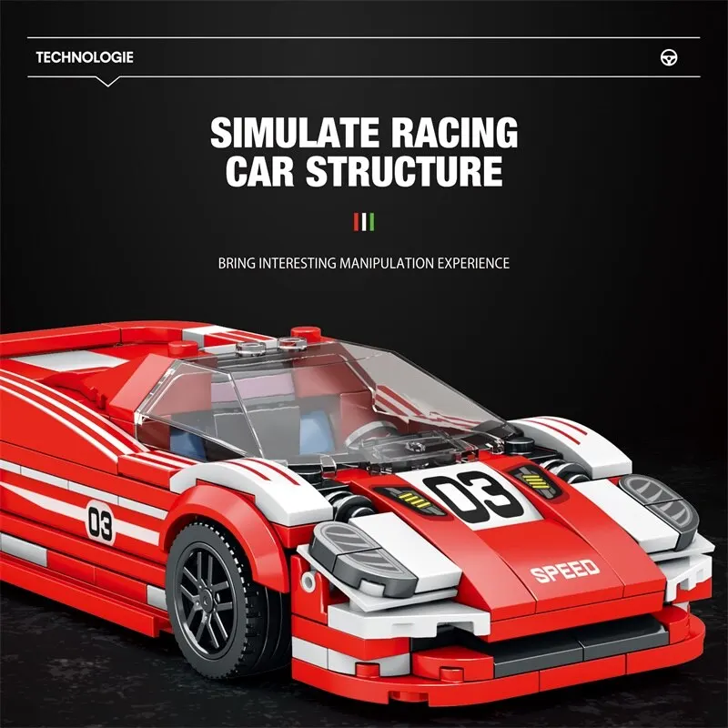 City Technical Speed Car Building Blocks Sport Racing Car Vehicles Assembled Bricks Toys Children Educational Toy Christmas Gift