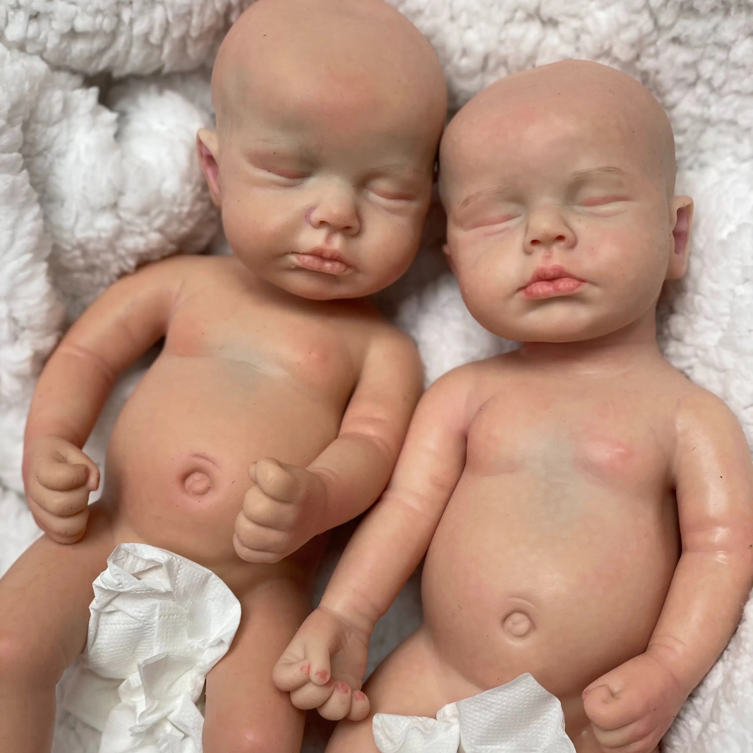 33CM Silicone Loulou Painted Full Body Soft Solid Silicone Handmade Bebe Reborn Doll Reborn De Silicona Cuerpo Entero