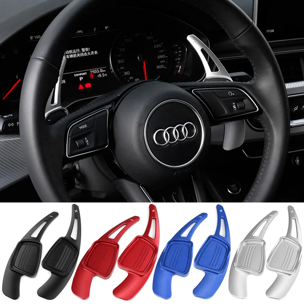 Shift Paddles For Audi Sline Quattro RS Q3 Q5 Q7 S3 S5 SQ5 SQ7 R8 A3 A4 A5 A6 A7 S4 TT TTS Car Steering Wheel Extend DSG Sticker