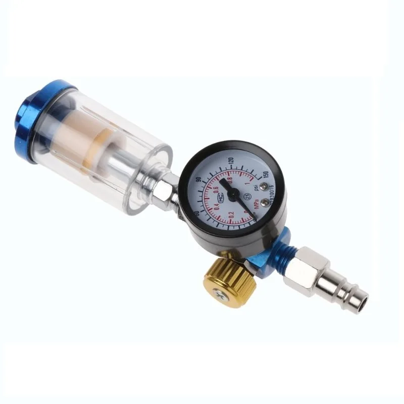 Spray Gun Air Regulator Gauge + In-line Water Trap Filter + JP/EU/US Adapter Pneumatic Tools Accessories For Airbrush