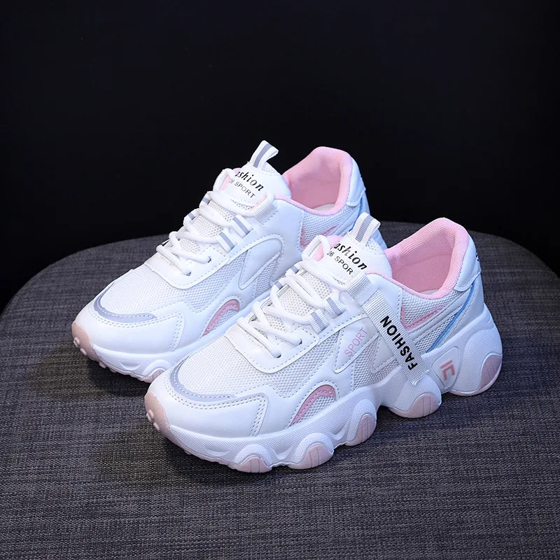 Women Vulcanize Shoes Platform Casual Sneakers Shoe Flats Mesh Breathable Running Shoes Spring Autumn Chunky Sports Tenis Shoes