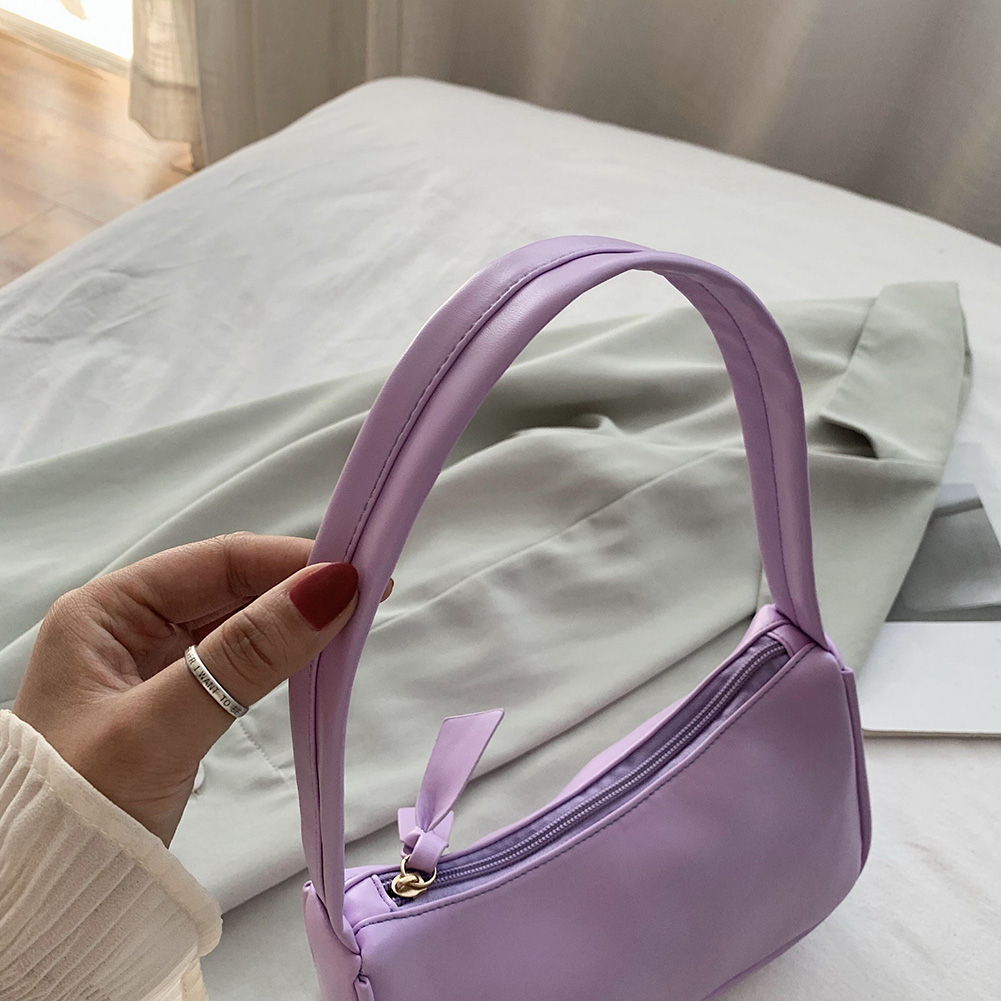 Popular Simple Female Daily Bag Soft PU Leather Women Handbags Solid Color Ladies Design Vintage Shoulder Bags